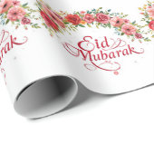 Frohes Eid Al-Fitr Mubarak Weißes Geschenkpapier  (Rolleneckpunkt)