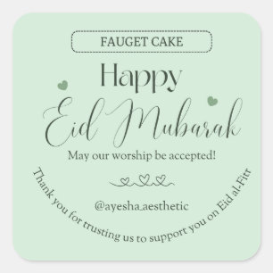 Frohes Eid Mubarak Ästhetik Aufkleber Minimal Is
