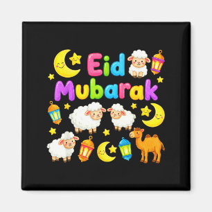 Frohes Eid Mubarak für muslimische Kinder Eid al-F Magnet