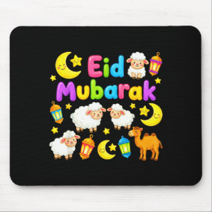 Frohes Eid Mubarak für muslimische Kinder Eid al-F Mousepad