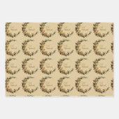 Frohes Eid Mubarak Weißer Hilal Geschenkpapier Set (Vorderseite)