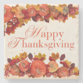 Frohes Erntedankfest 2024 Steinuntersetzer (Vorderseite)