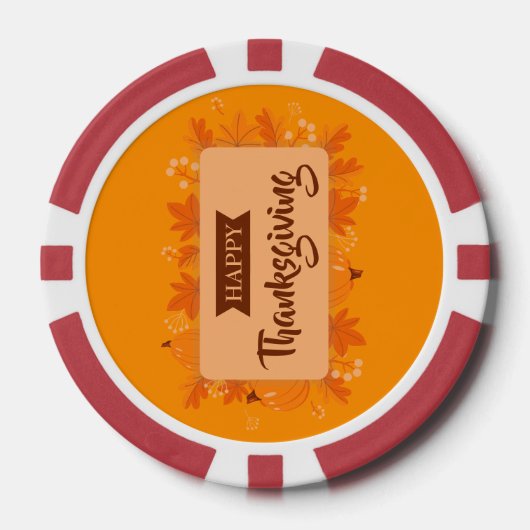 Frohes Erntedankfest 2 Pokerchips (Vorderseite)