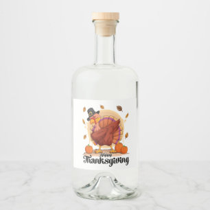 Frohes Erntedankfest Alkoholflaschenetikett