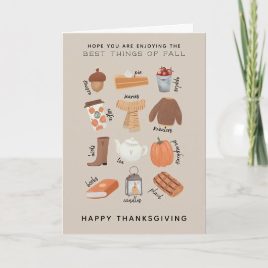Frohes Erntedankfest Best of Fall Karte (Vorderseite)