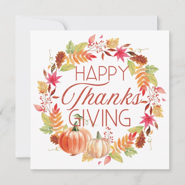 Frohes Erntedankfest Blumenzerfall Wreath (Vorderseite)