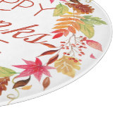 Frohes Erntedankfest Blumenzerfall Wreath Schneidebrett (Ecke)