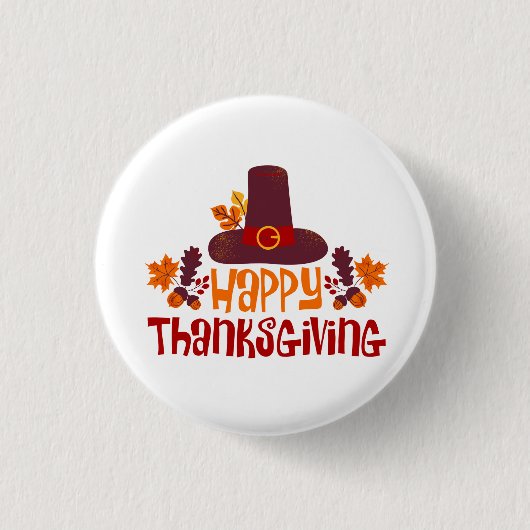 Frohes Erntedankfest Button (Vorderseite)