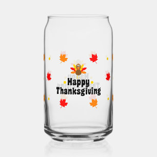 Frohes Erntedankfest Can Glas Fall Trinkglas