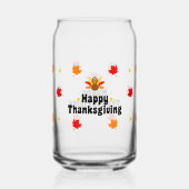 Frohes Erntedankfest Can Glas Fall Trinkglas (Rückseite)