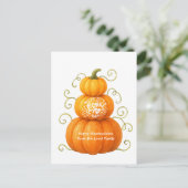 Frohes Erntedankfest Dankbare Kürbisse Postkarte (Stehend Vorderseite)