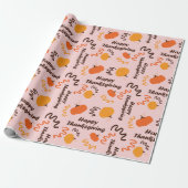 Frohes Erntedankfest Fall Ernte Pumpkin Nahtlos Geschenkpapier (Ungerollt)