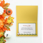 Frohes Erntedankfest Fall Floral Pumpkin Brown Karte