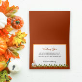 Frohes Erntedankfest Fall Floral Pumpkin Gelb Karte