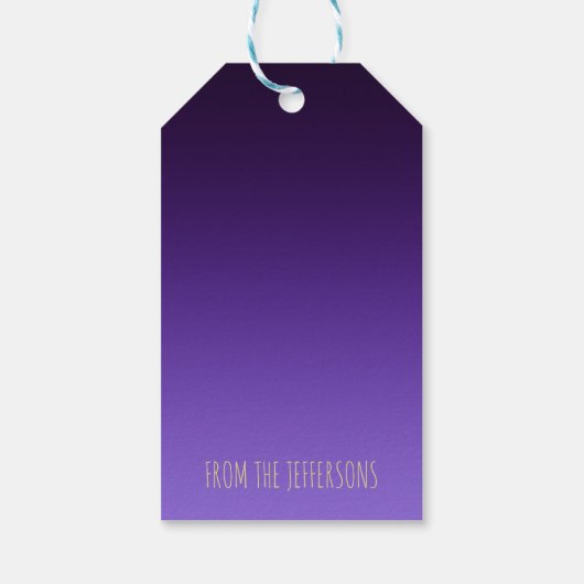 Frohes Erntedankfest Fall Weintrauben Orange Blätt Geschenkanhänger (Rückseite)