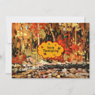"Frohes Erntedankfest," Farben des Herbstes, Feiertagskarte