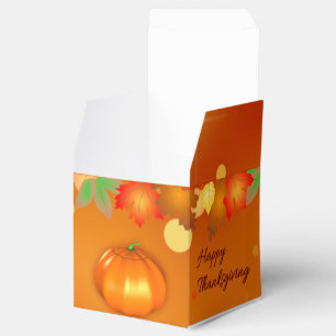 Frohes Erntedankfest Farbige Herbstblätter Geschenkschachtel