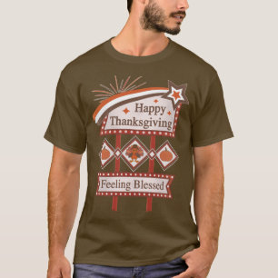 Frohes Erntedankfest Gefühlvoll Gesegnet Retro-Sch T-Shirt