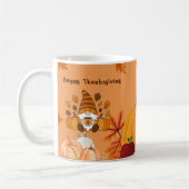 Frohes Erntedankfest Gnom Kürbis Kunst Kaffeetasse (Links)