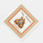 Frohes Erntedankfest-Haus Serviette (Ecke)