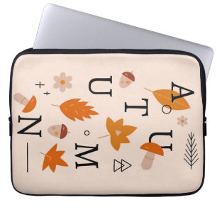 Frohes Erntedankfest Herbst Alphabet Laptopschutzhülle