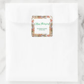 Frohes Erntedankfest Herbst Blätter Quadratischer Aufkleber (Tasche)