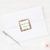 Frohes Erntedankfest Herbst Blätter Quadratischer Aufkleber (Umschlag)