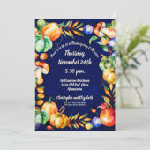 Frohes Erntedankfest Herbst Erntefeier Einladung (Stehend Vorderseite)