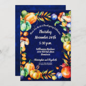 Frohes Erntedankfest Herbst Erntefeier Einladung (Vorne/Hinten)