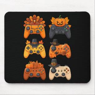 Frohes Erntedankfest Herbst Gaming Controller Trut Mousepad