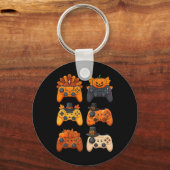 Frohes Erntedankfest Herbst Gaming Controller Trut Schlüsselanhänger (Vorderseite)