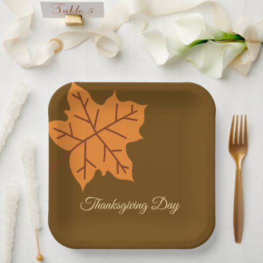 Frohes Erntedankfest, Herbst Herbstsaison, Modern Pappteller (Hochzeit)