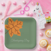 Frohes Erntedankfest, Herbst Herbstsaison, Modern Pappteller (Party)