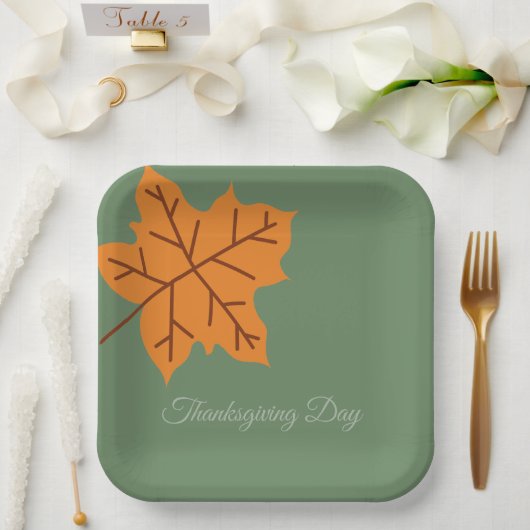 Frohes Erntedankfest, Herbst Herbstsaison, Modern Pappteller (Hochzeit)