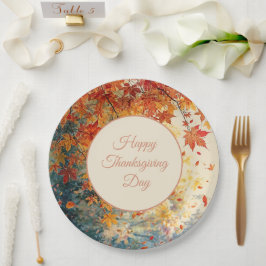 Frohes Erntedankfest, Herbst Herbstsaison, Modern  Pappteller