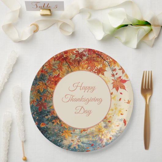 Frohes Erntedankfest, Herbst Herbstsaison, Modern Pappteller (Hochzeit)