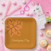 Frohes Erntedankfest, Herbst Herbstsaison, Modern Pappteller (Party)