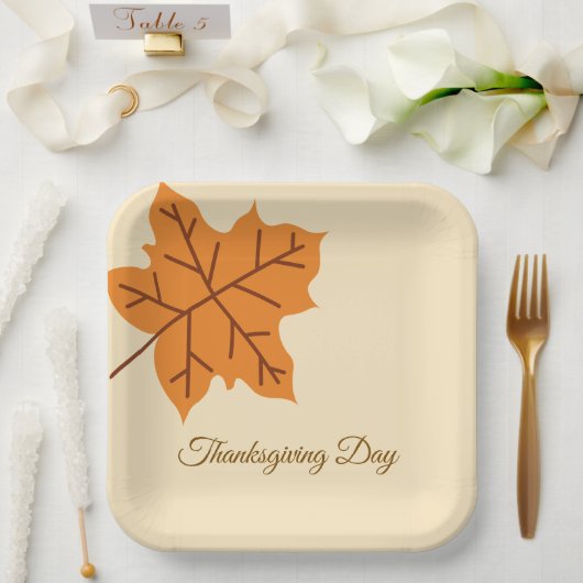 Frohes Erntedankfest, Herbst, Modern Pappteller (Hochzeit)