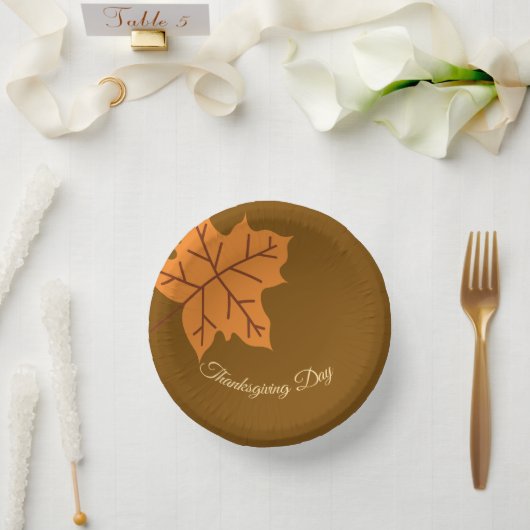 Frohes Erntedankfest, Herbst, Modern Pappteller (Hochzeit)