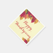 Frohes Erntedankfest Herbst Saisonale Blätter Serviette (Ecke)