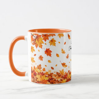 Frohes Erntedankfest Herbstblätter Herbst Kaffee T Tasse