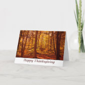 Frohes Erntedankfest Herbstfarbenwald Karte (Vorderseite)
