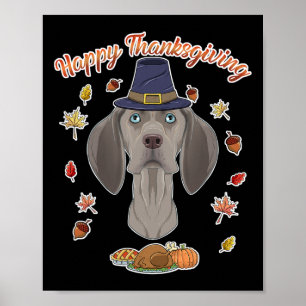 Frohes Erntedankfest ich Hunde Liebhaber ich Weima Poster