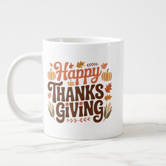 Frohes Erntedankfest Jumbo-Tasse (Links)
