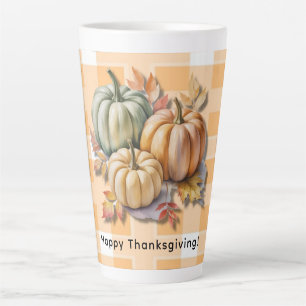 Frohes Erntedankfest Kürbisse & Herbstlaub Milchtasse