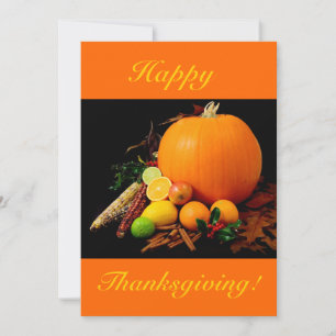 Frohes Erntedankfest mit Kürbis und Obst Einladung