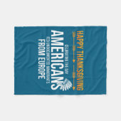 Frohes Erntedankfest, Native American Truth_ Ameri Fleecedecke (Vorderseite (Horizontal))