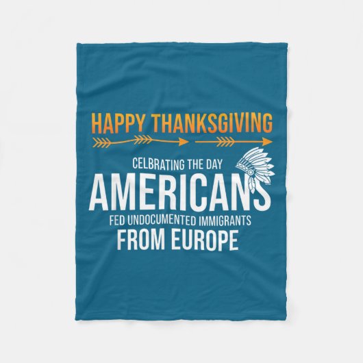 Frohes Erntedankfest, Native American Truth_ Ameri Fleecedecke (Vorderseite)