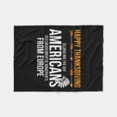 Frohes Erntedankfest, Native American Truth_ Ameri Fleecedecke (Vorderseite (Horizontal))