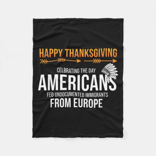 Frohes Erntedankfest, Native American Truth_ Ameri Fleecedecke (Vorderseite)